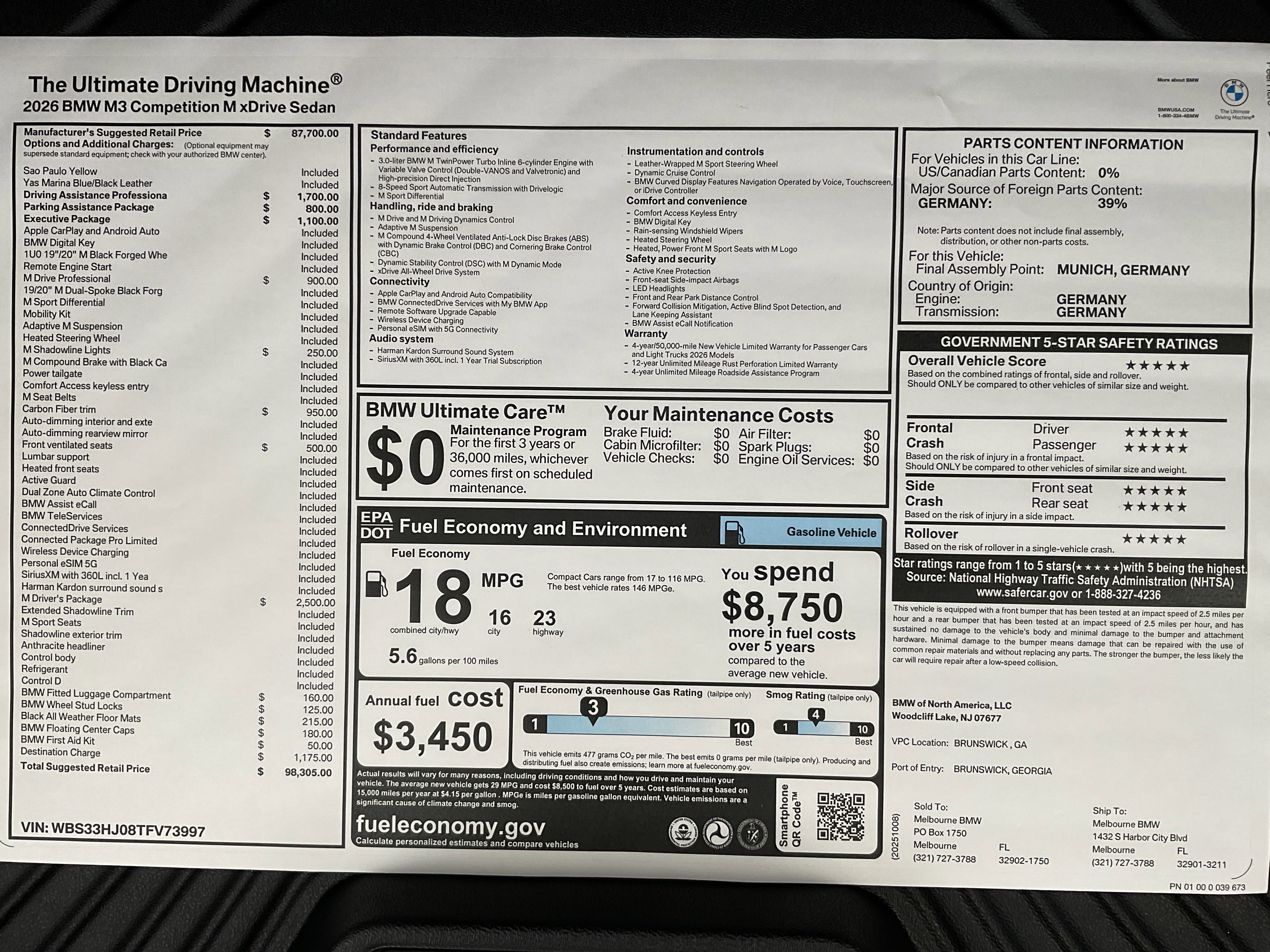 New 2026 BMW M3 Competition w/ M Driver's Package image 35
