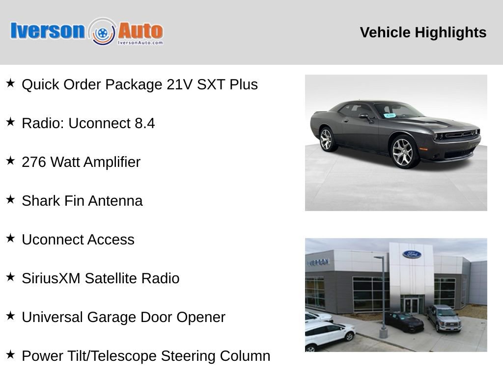 Used 2016 Dodge Challenger SXT Plus image 2