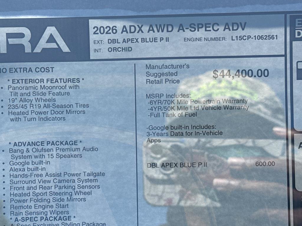 New 2026 Acura ADX A-Spec w/ Advance Package AWD/4WD image 37