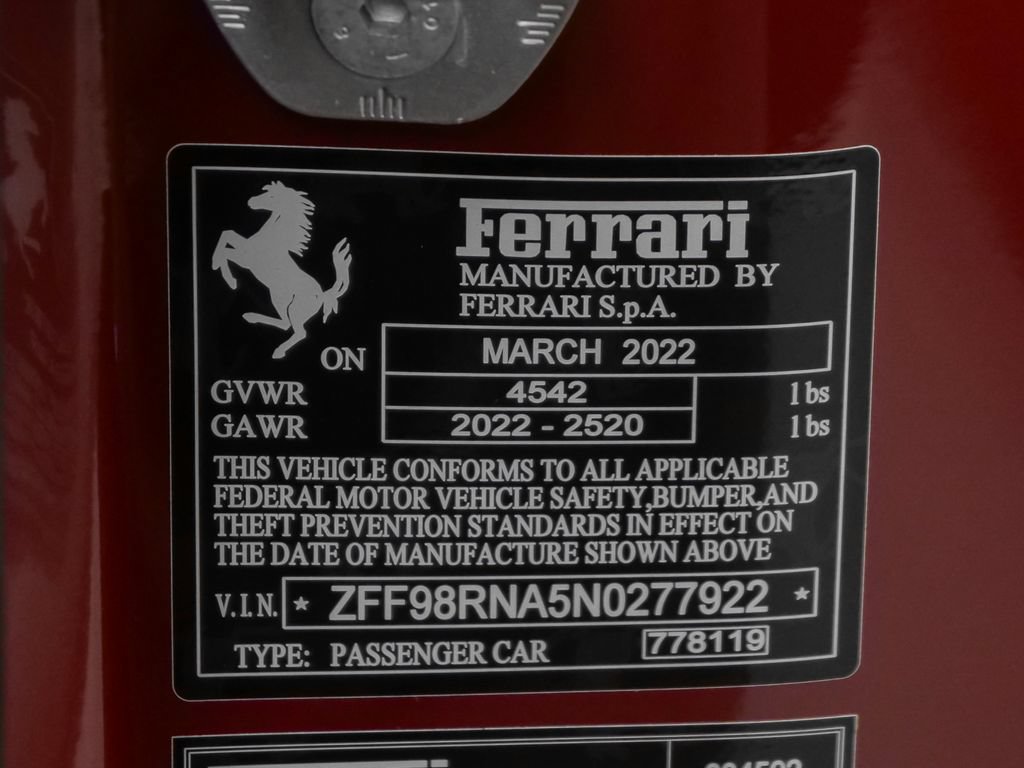 Certified 2022 Ferrari Roma RWD image 20