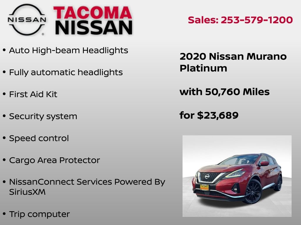 Used 2020 Nissan Murano Platinum w/ Cargo Package image 31