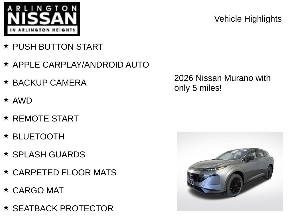 New 2026 Nissan Murano SV AWD/4WD image 7