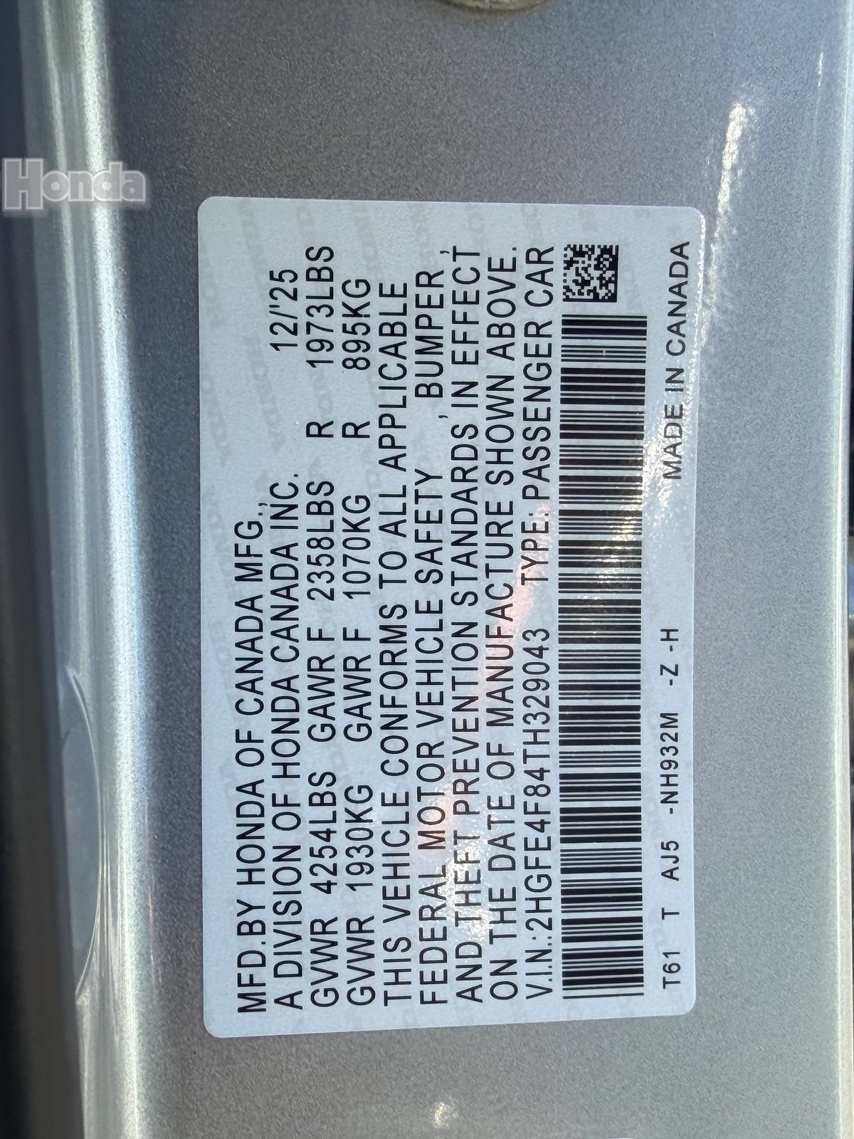 Certified 2026 Honda Civic Sport Touring image 33