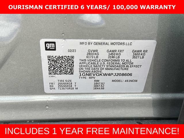 Used 2023 Chevrolet Traverse LT w/ LPO, Floor Liner Package AWD/4WD image 30