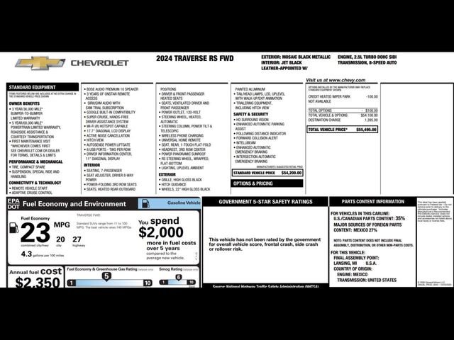 Used 2024 Chevrolet Traverse RS image 3