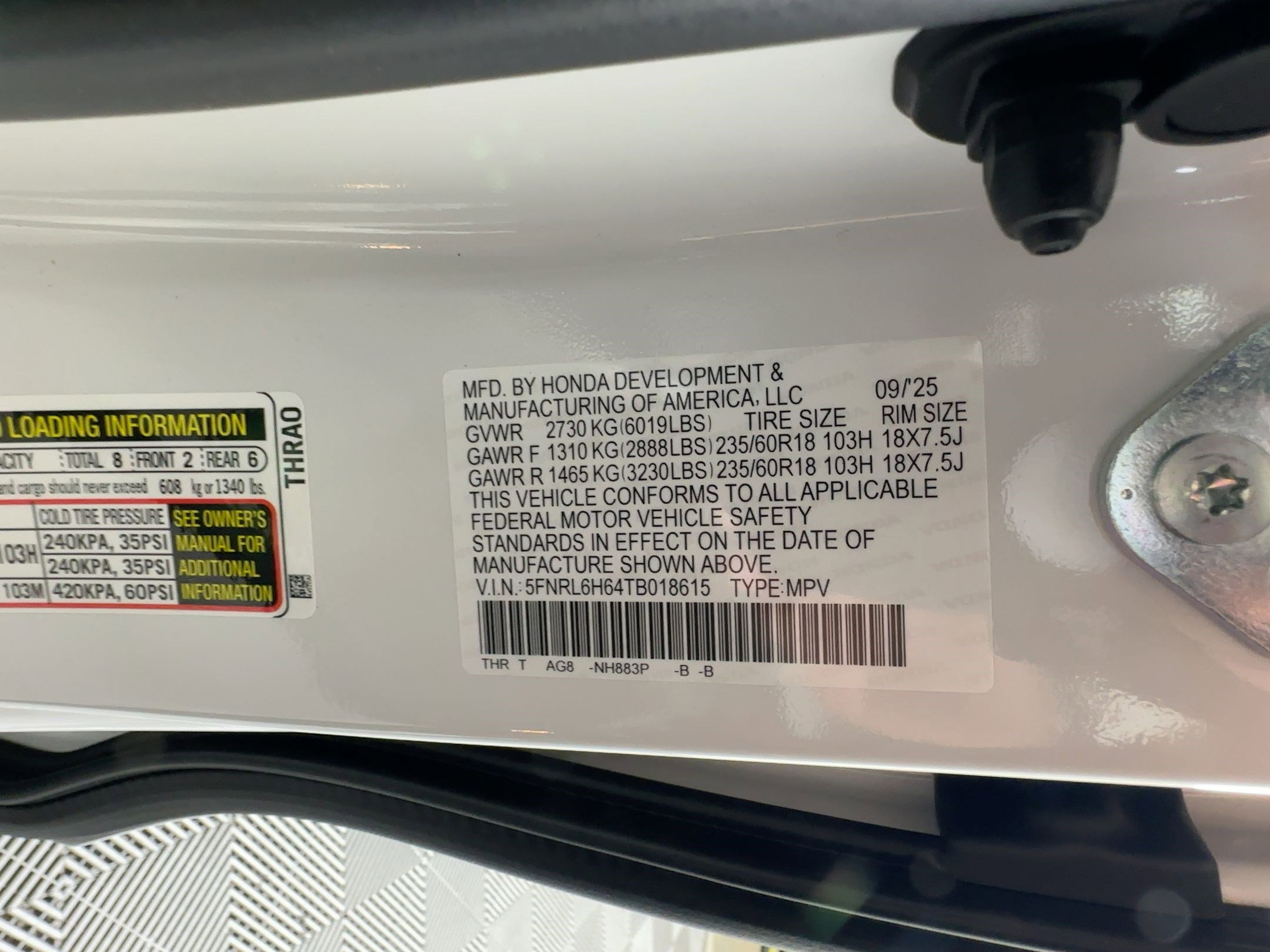 New 2026 Honda Odyssey EX-L image 19