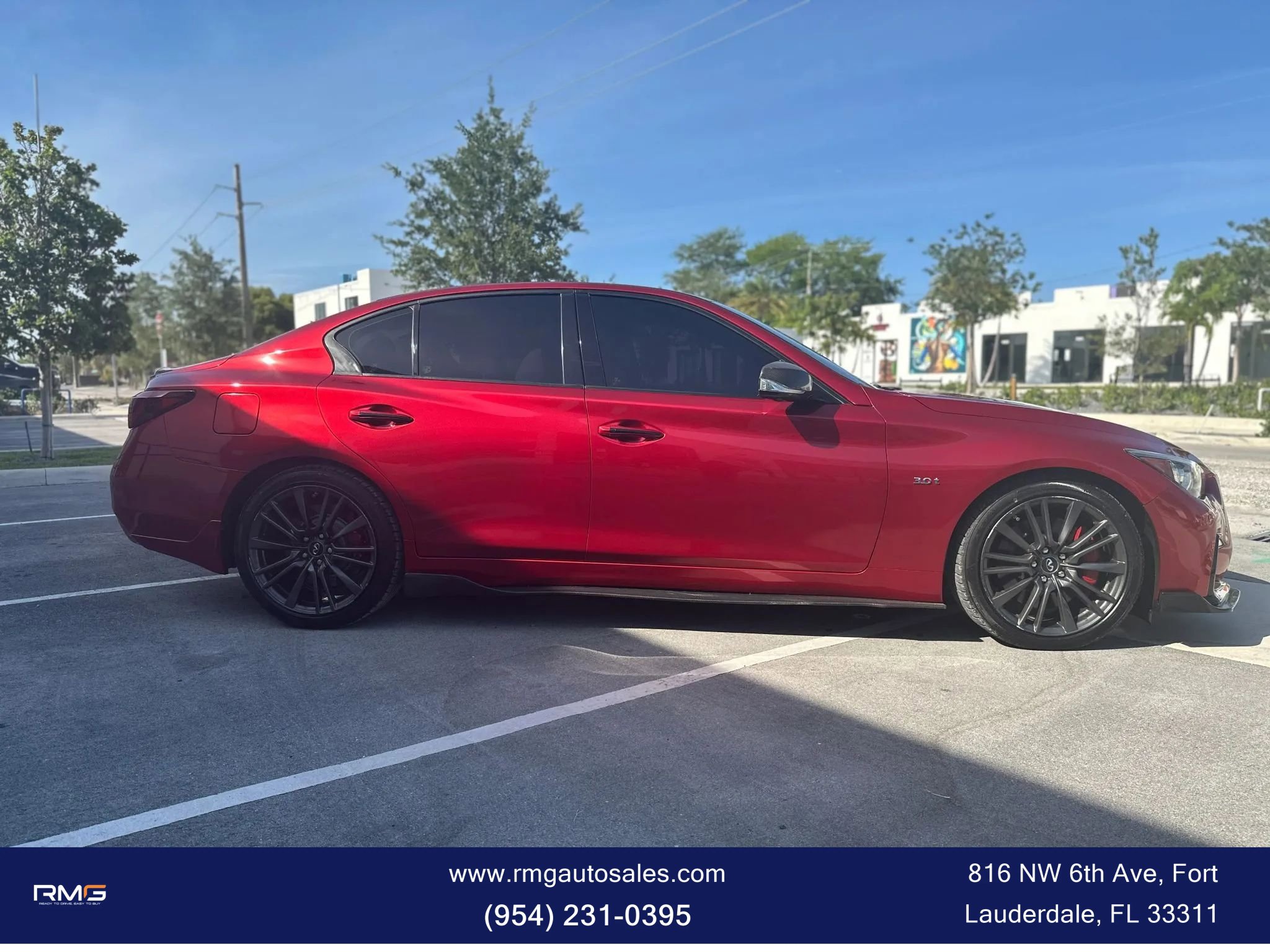 Used 2019 INFINITI Q50 Red Sport 400 w/ Proactive Package AWD/4WD image 2