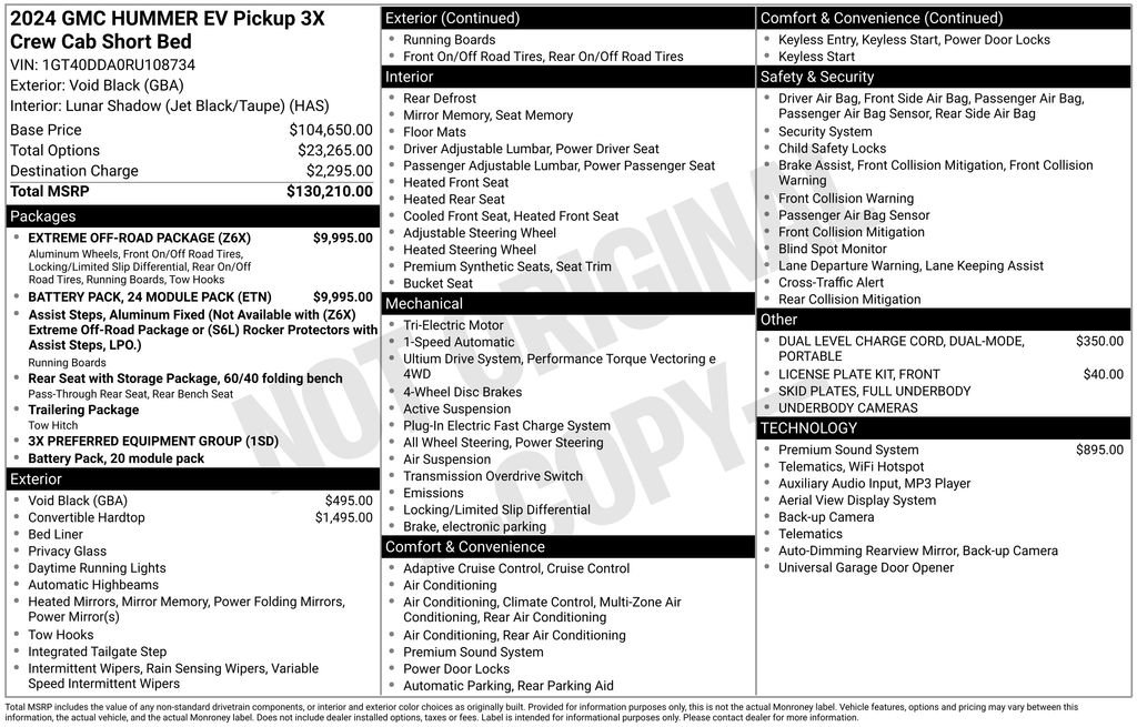 Used 2024 GMC Hummer EV 3X w/ Battery Pack, 24 Module Pack image 5