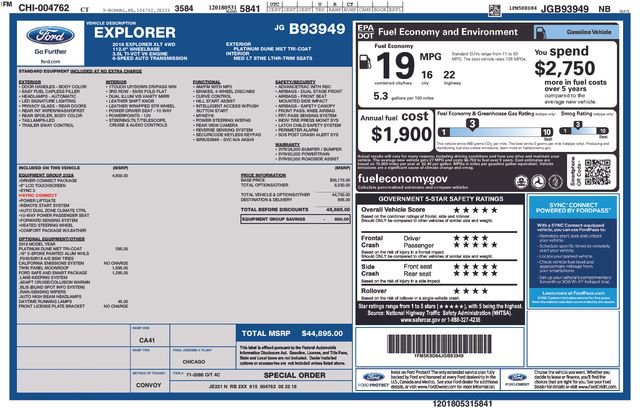 Used 2018 Ford Explorer XLT w/ Equipment Group 202A image 31