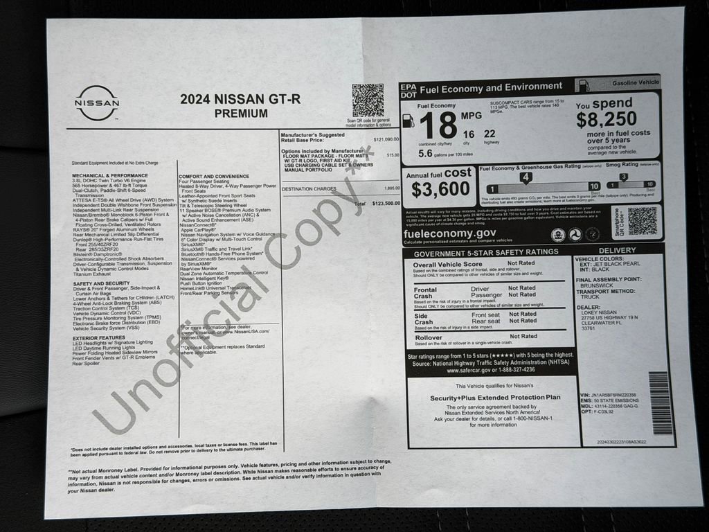 Used 2024 Nissan GT-R Premium w/ Floor Mat Package image 30