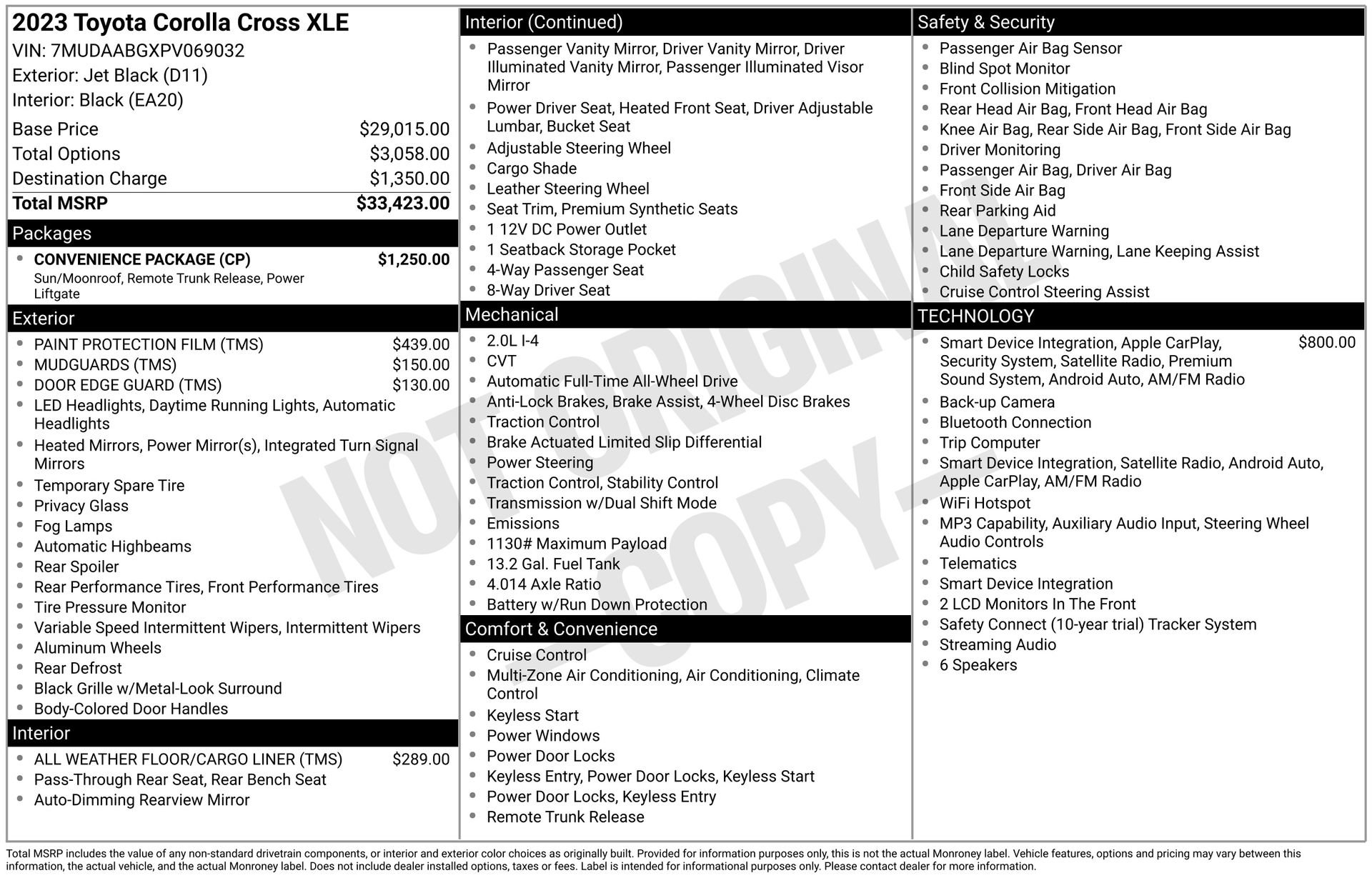 Used 2023 Toyota Corolla Cross XLE w/ Convenience Package image 4