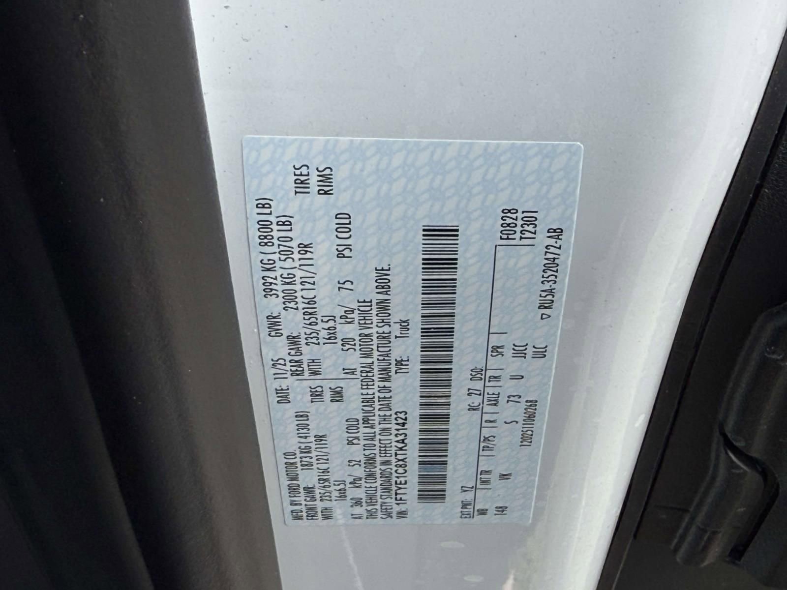 New 2026 Ford Transit 150 148 Medium Roof w/ Load Area Protection Package image 21