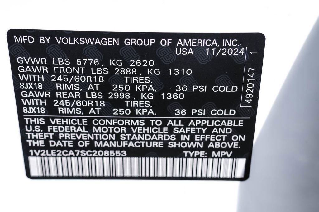 Certified 2025 Volkswagen Atlas Cross Sport SE image 40