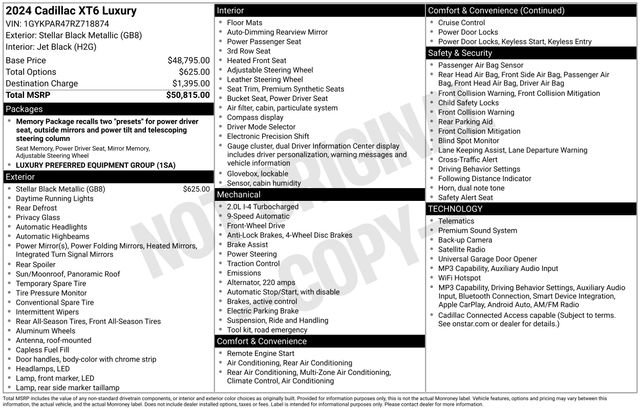 Certified 2024 Cadillac XT6 Luxury FWD image 8