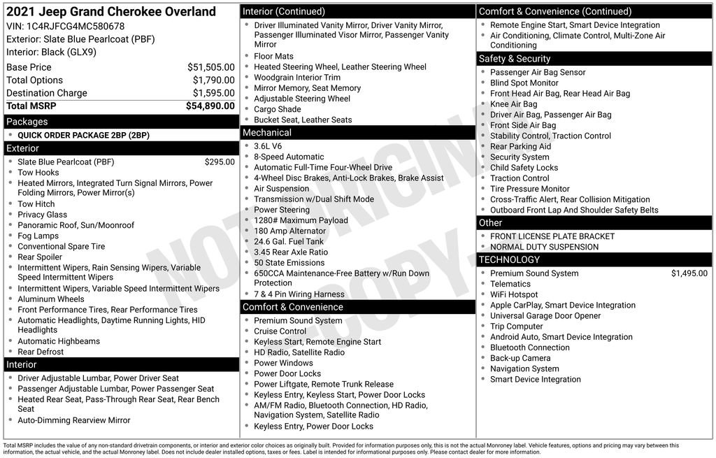 Used 2021 Jeep Grand Cherokee Overland image 5