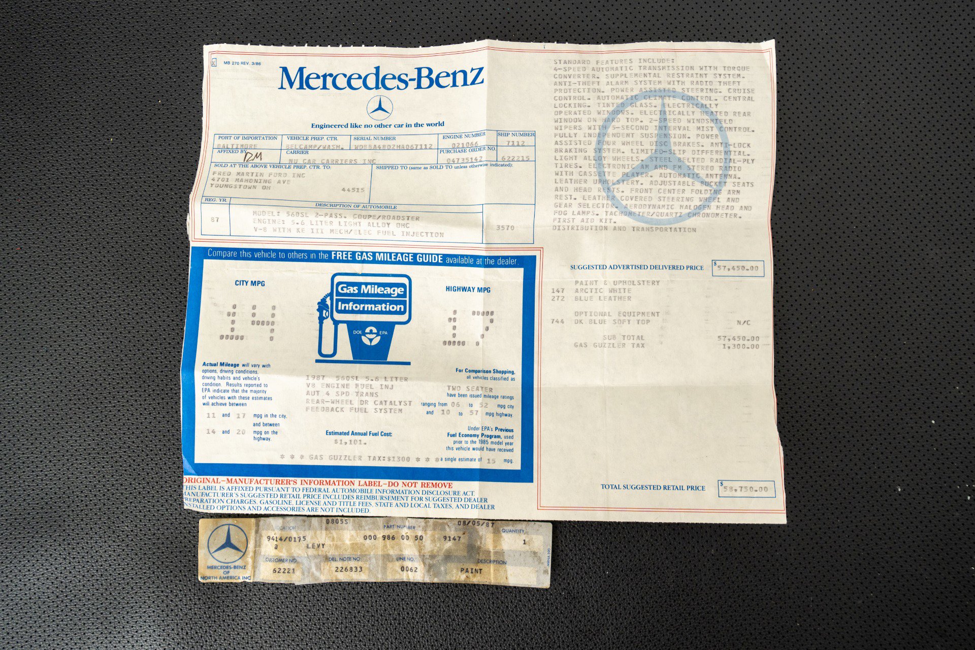 Used 1987 Mercedes-Benz 560 SL image 23