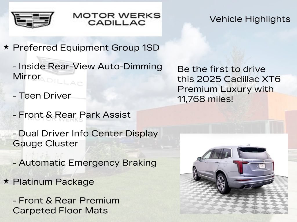 Certified 2025 Cadillac XT6 Premium Luxury w/ Platinum Package AWD/4WD image 7