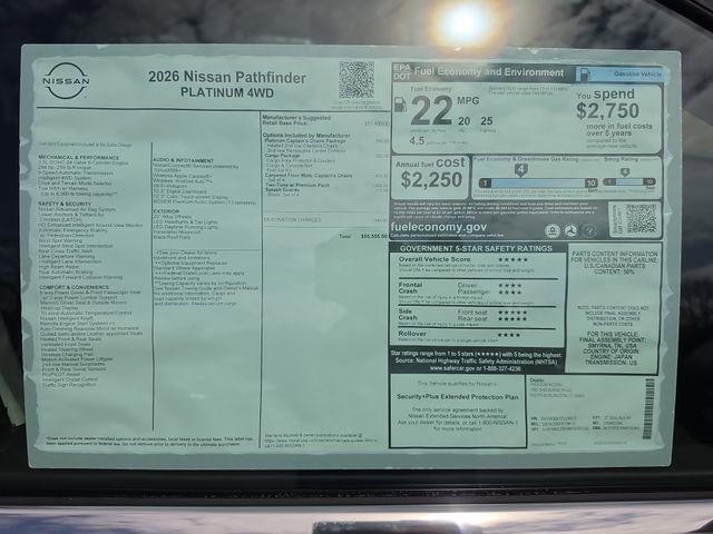 New 2026 Nissan Pathfinder Platinum AWD/4WD image 7