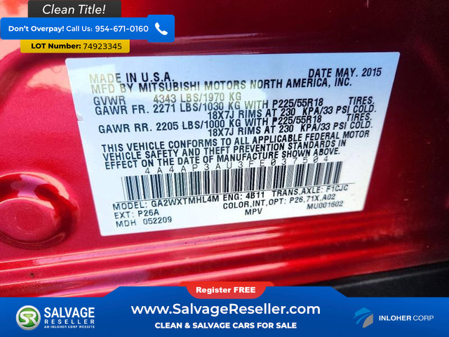 Used 2015 Mitsubishi Outlander Sport ES image 17