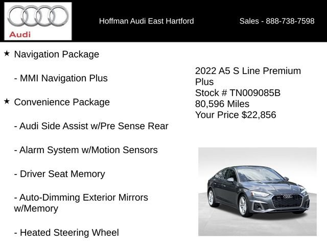 Used 2022 Audi A5 2.0T Premium Plus w/ Premium Plus AWD/4WD image 6