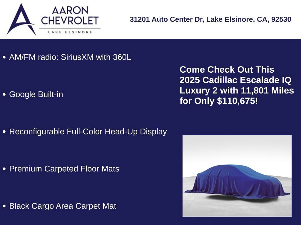 Used 2025 Cadillac Escalade IQ Luxury 2 w/ LPO, Premium Carpet Package AWD/4WD image 10