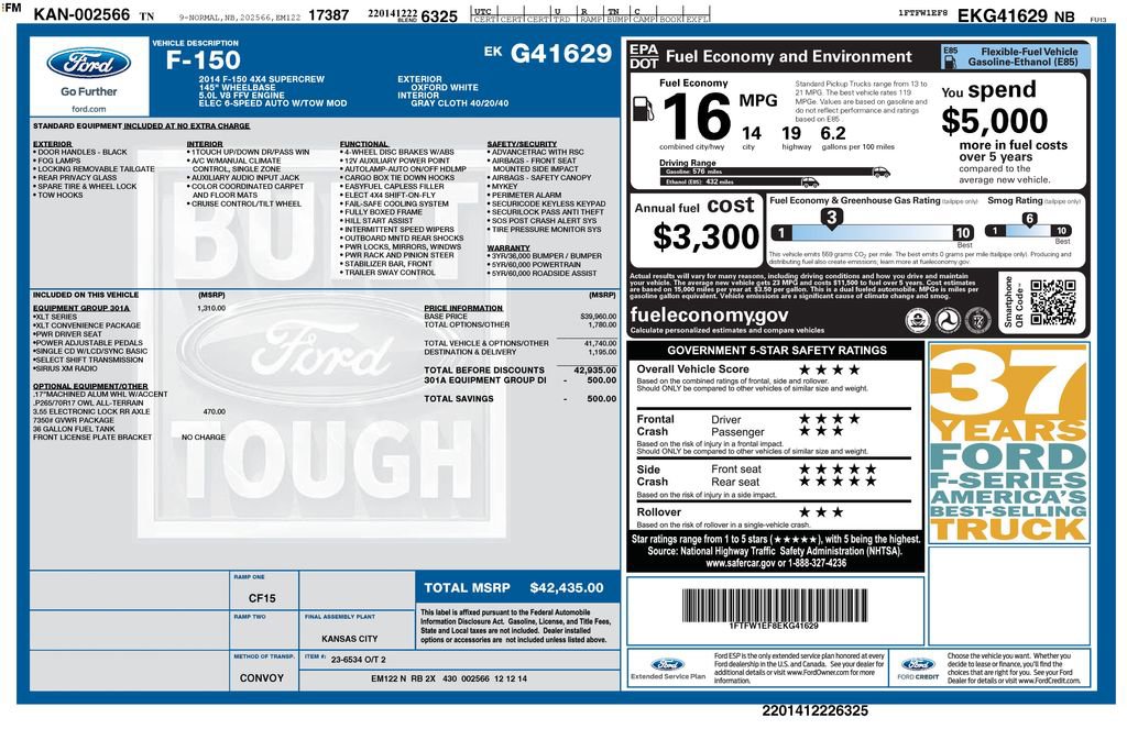 Used 2014 Ford F150 XLT w/ Equipment Group 301A Mid AWD/4WD image 49