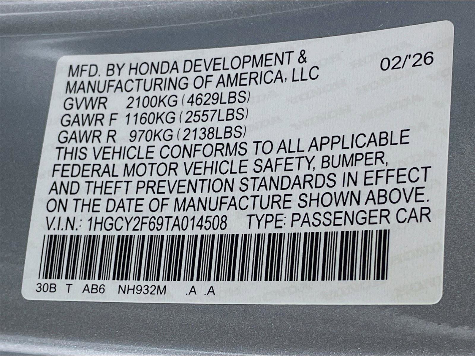 New 2026 Honda Accord EX-L image 24