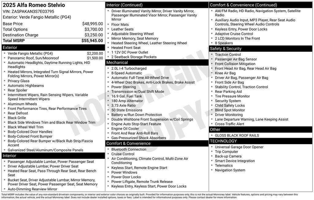 New 2025 Alfa Romeo Stelvio Sprint image 2