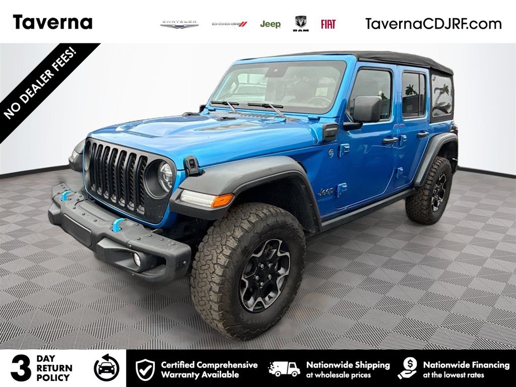 Certified 2022 Jeep Wrangler Unlimited Rubicon 4xe w/ Steel Bumper Group AWD/4WD image 1