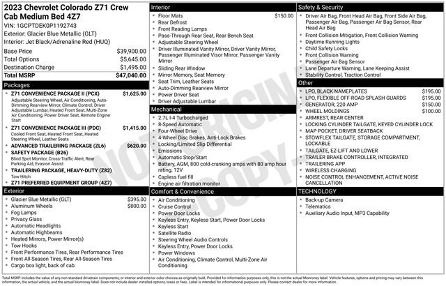 Used 2023 Chevrolet Colorado Z71 w/ Z71 Convenience Package 2 image 6