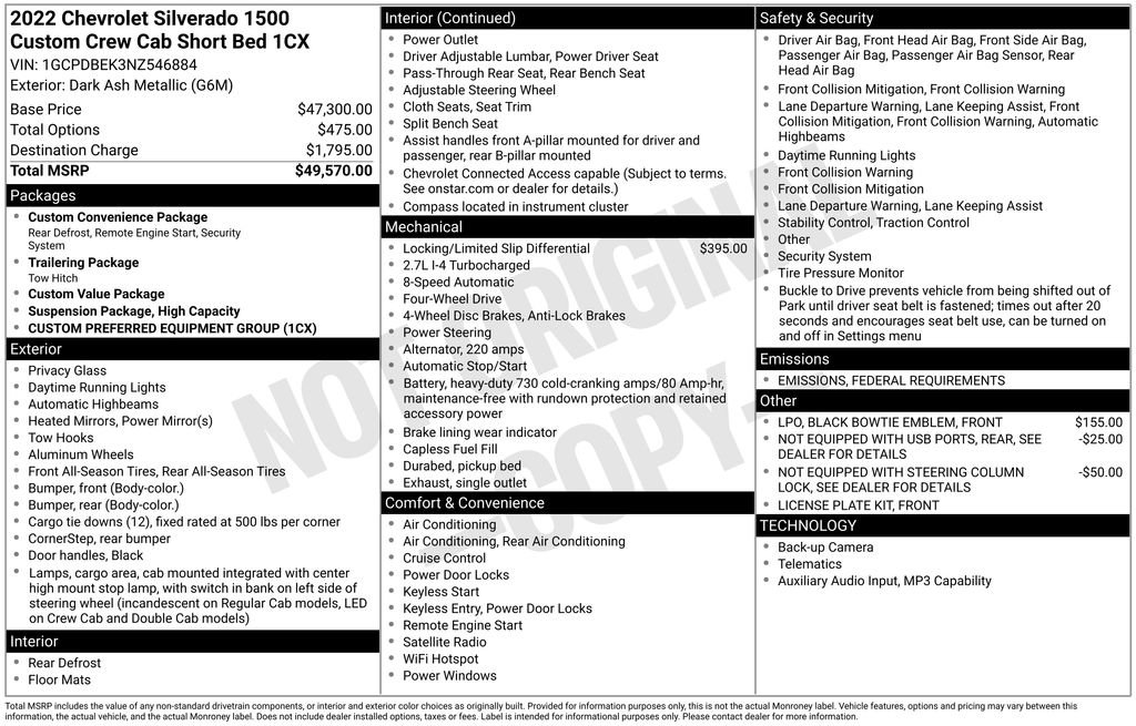 Used 2022 Chevrolet Silverado 1500 Custom image 6