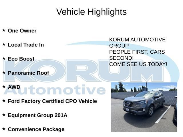 Certified 2022 Ford Edge SEL w/ Convenience Package AWD/4WD image 4