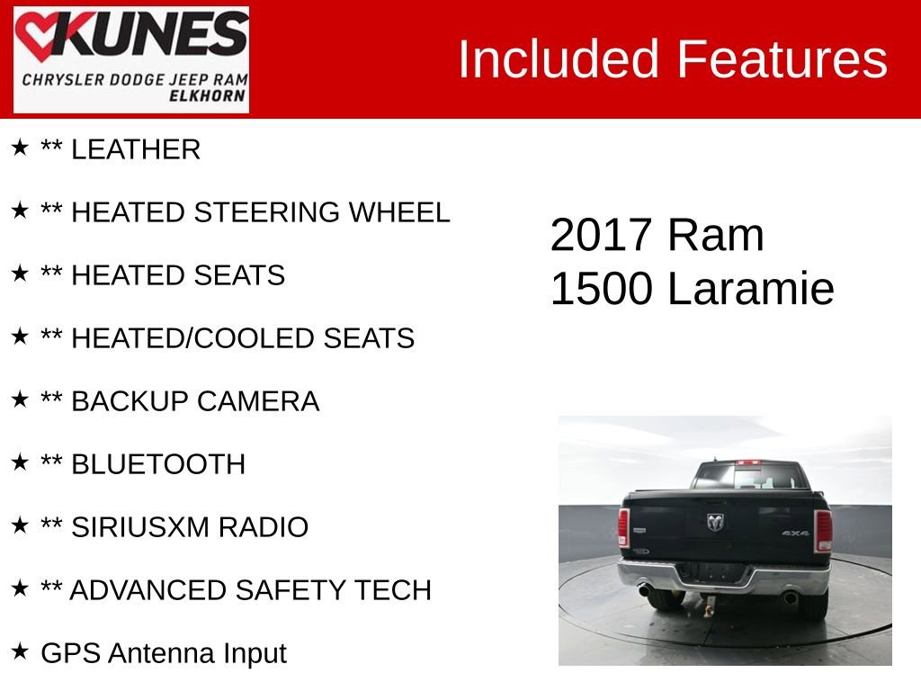 Used 2017 RAM 1500 Laramie w/ Convenience Group image 3