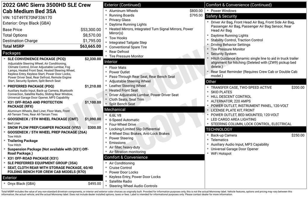 Used 2022 GMC Sierra 3500 SLE w/ SLE Convenience Package AWD/4WD image 32