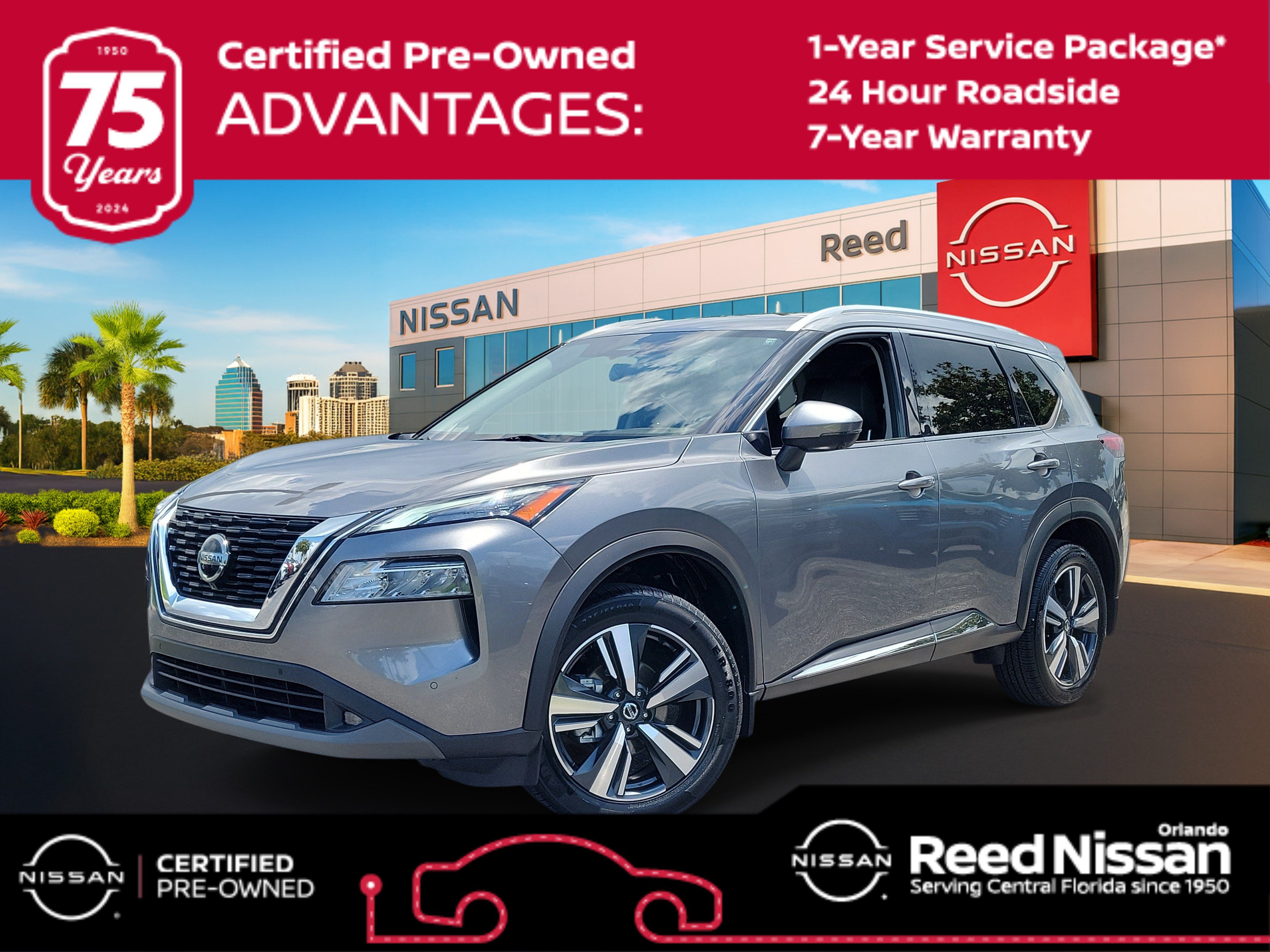 Certified 2021 Nissan Rogue SL w/ Premium Package FWD image 1