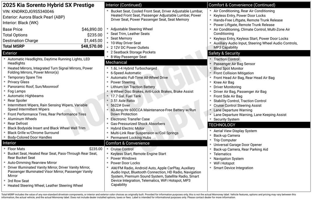 Certified 2025 Kia Sorento SX Prestige image 2