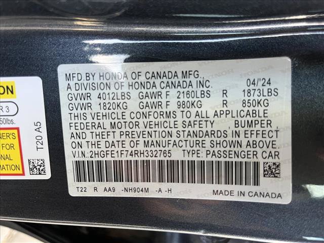 Certified 2024 Honda Civic EX image 20