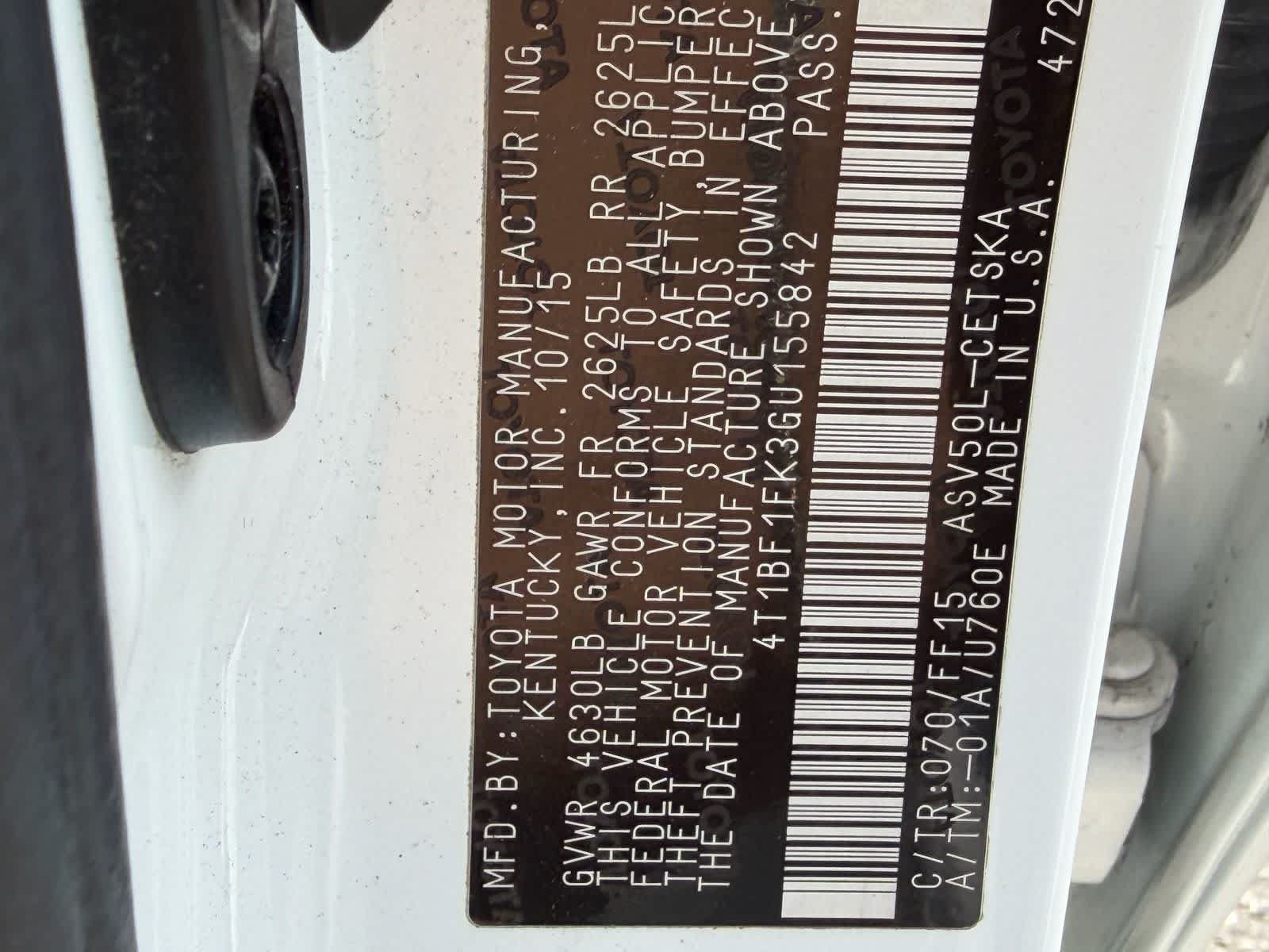 Used 2016 Toyota Camry SE FWD image 20