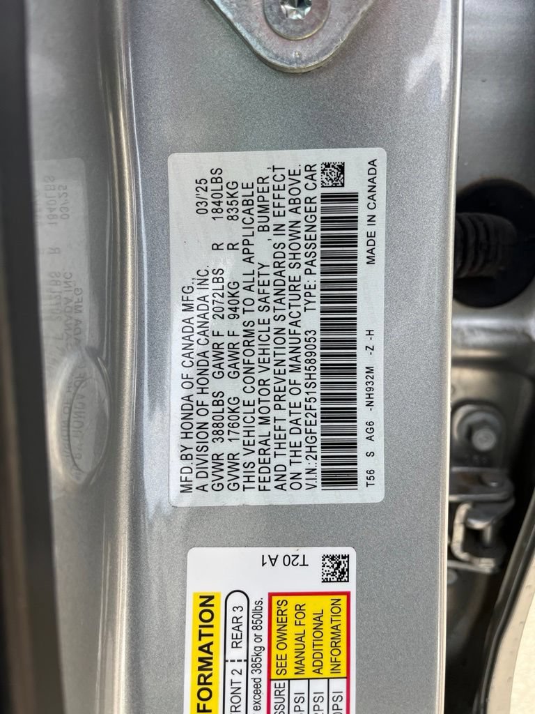 Certified 2025 Honda Civic Sport image 9
