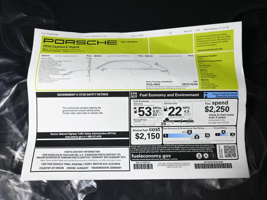 Used 2026 Porsche Cayenne E-Hybrid AWD/4WD image 41