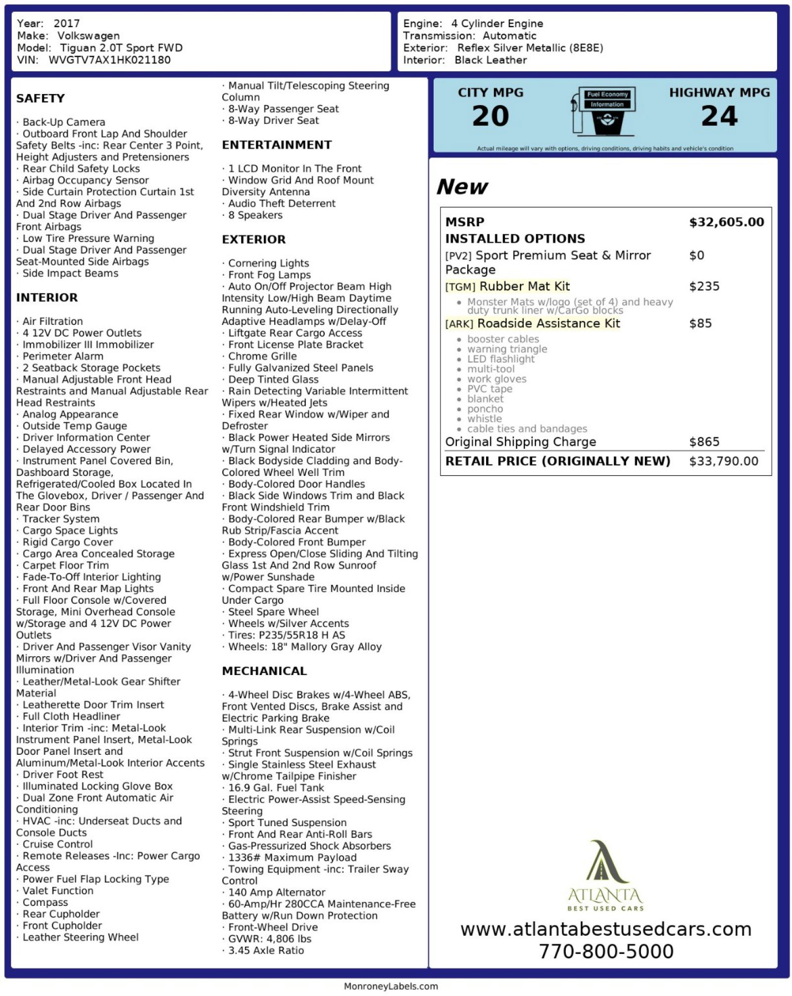 Used 2017 Volkswagen Tiguan Sport image 51