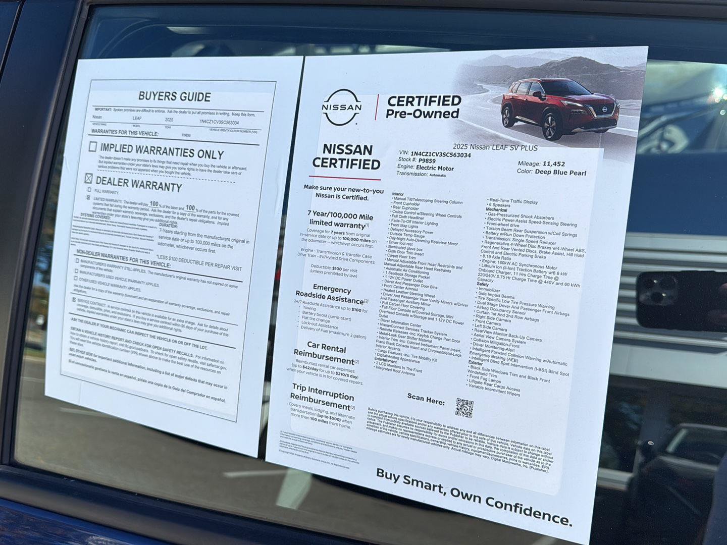 Certified 2025 Nissan Leaf SV Plus FWD image 11
