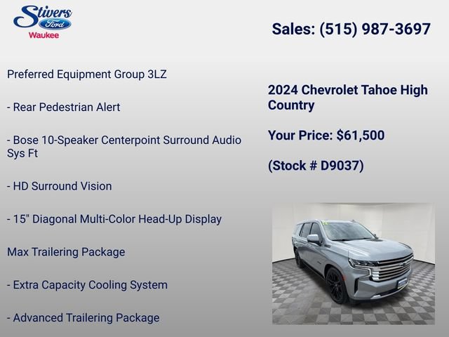 Used 2024 Chevrolet Tahoe High Country AWD/4WD image 34