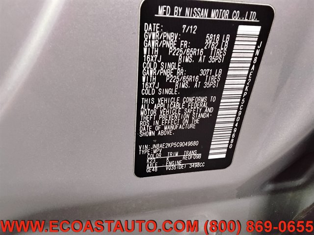 Used 2012 Nissan Quest SV w/ Value Cargo Pkg FWD image 19