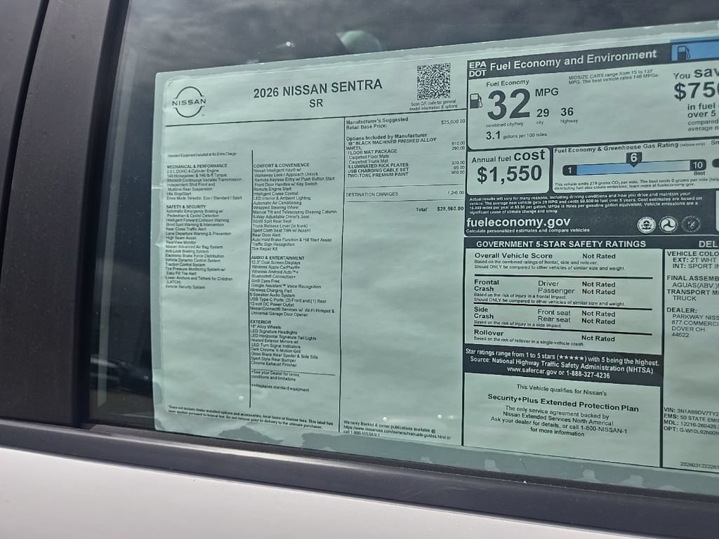 New 2026 Nissan Sentra SR FWD image 31
