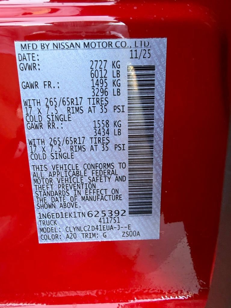 New 2026 Nissan Frontier SV w/ SV Convenience Package image 31