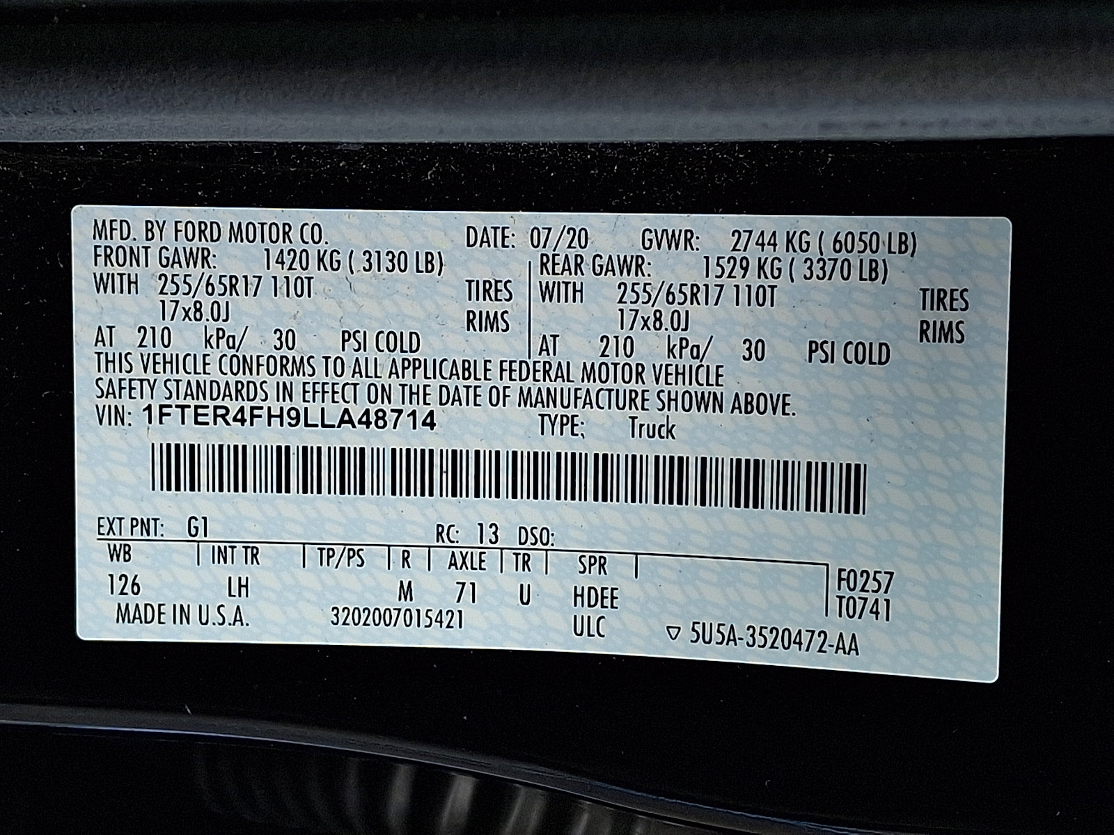 Certified 2020 Ford Ranger XLT w/ Equipment Group 301A Mid image 27