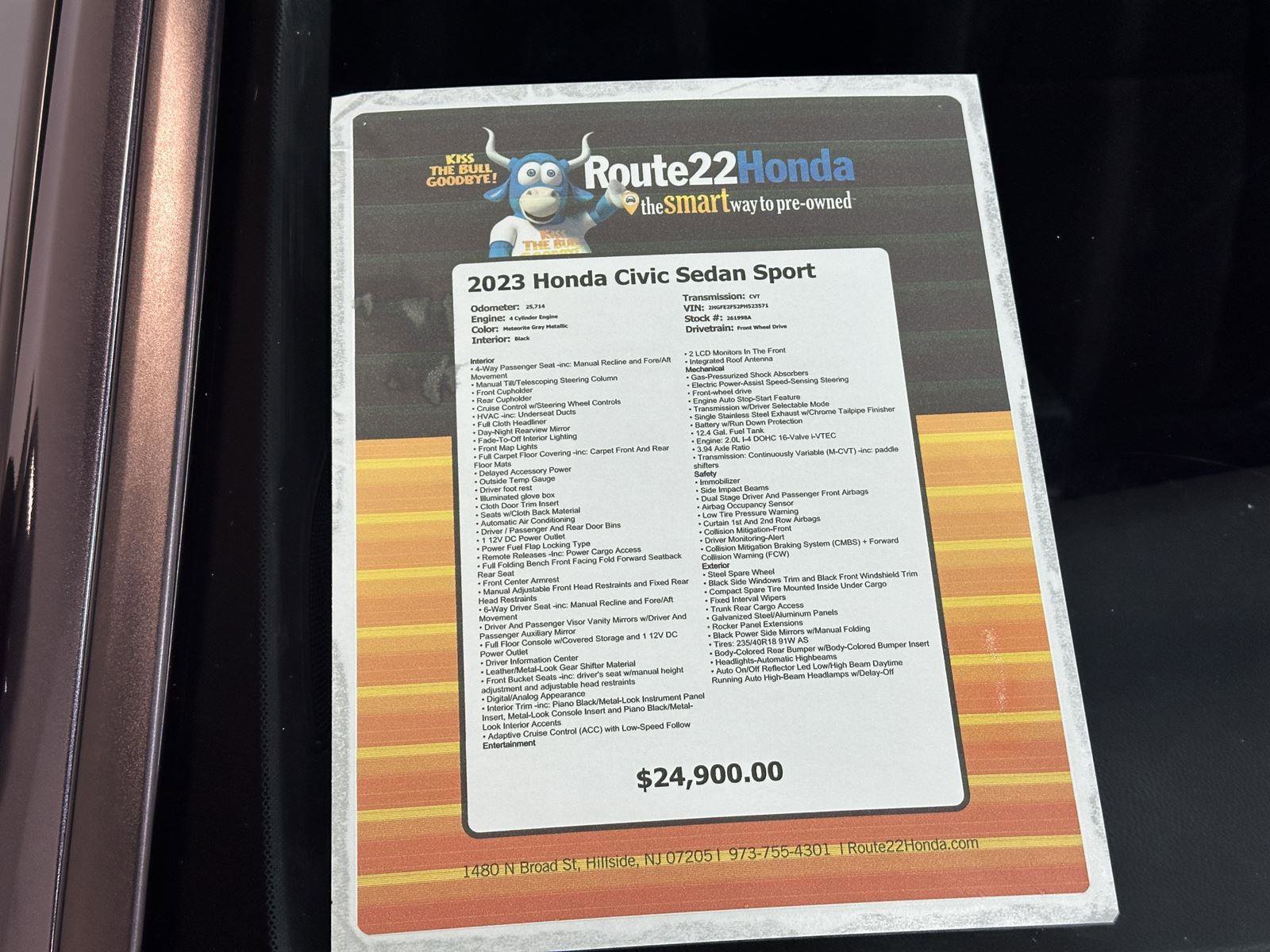 Certified 2023 Honda Civic Sport image 38