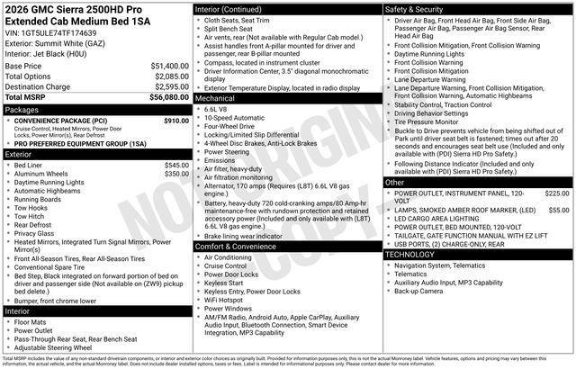 New 2026 GMC Sierra 2500 Pro w/ Convenience Package image 3