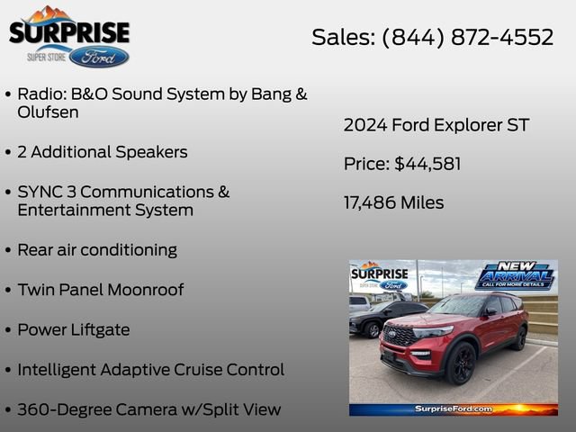 Certified 2024 Ford Explorer ST w/ Equipment Group 401A AWD/4WD image 19